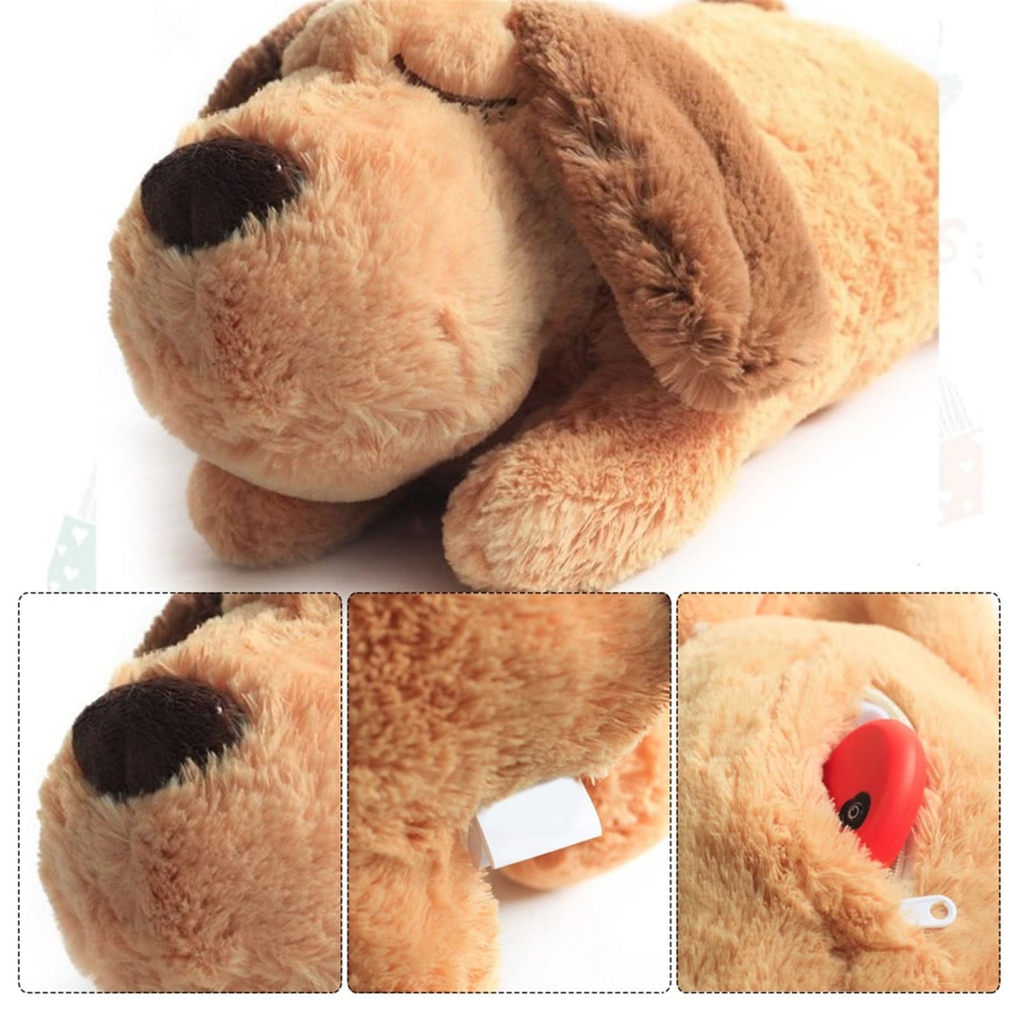 Heartbeat Plush Toy for Puppies - Soothing Cuddle Companion