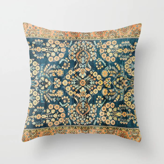 Moroccan Style Boho Cushion Cover with Concealed Zipper