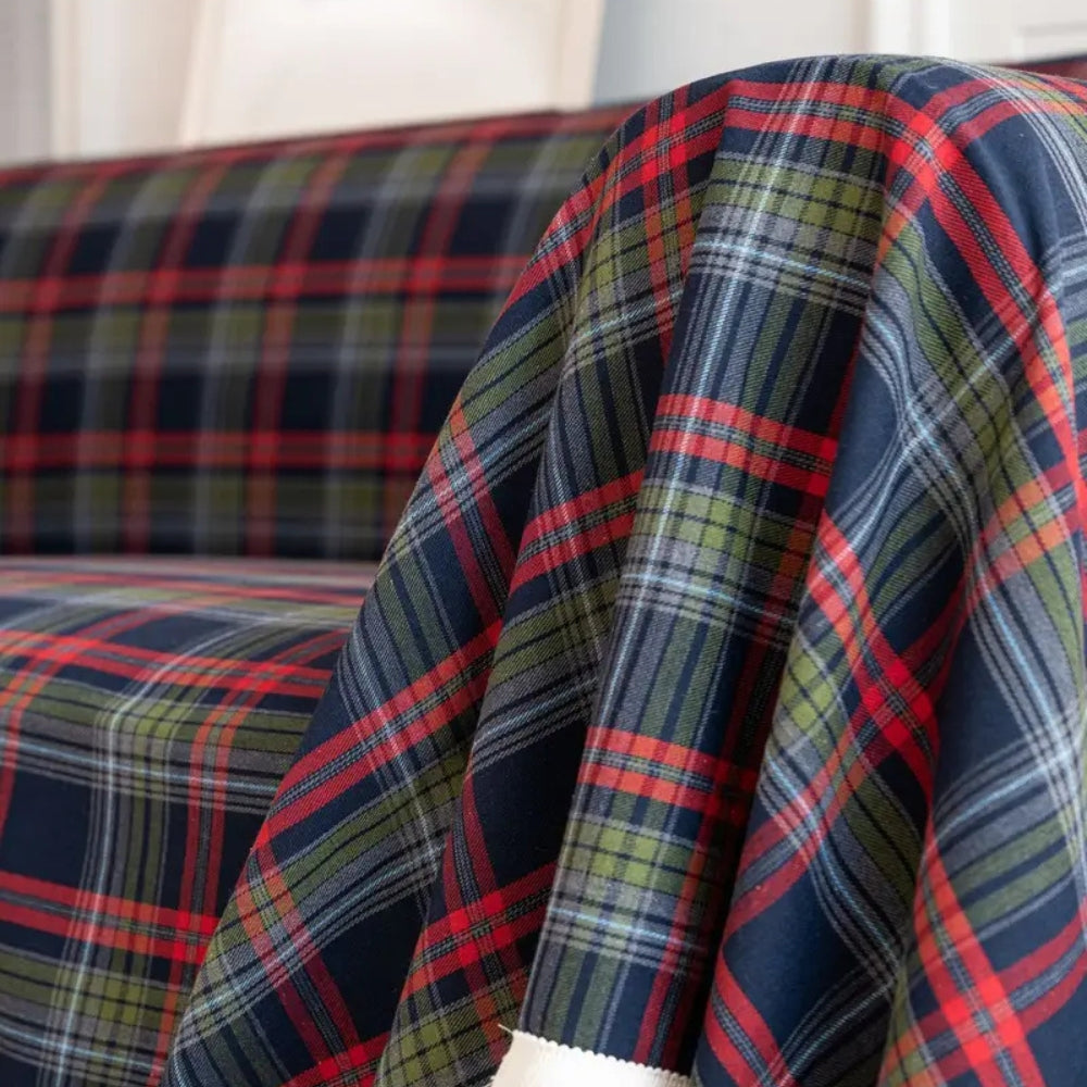 Plaid Microfiber Sofa Cover for Comfort and Protection