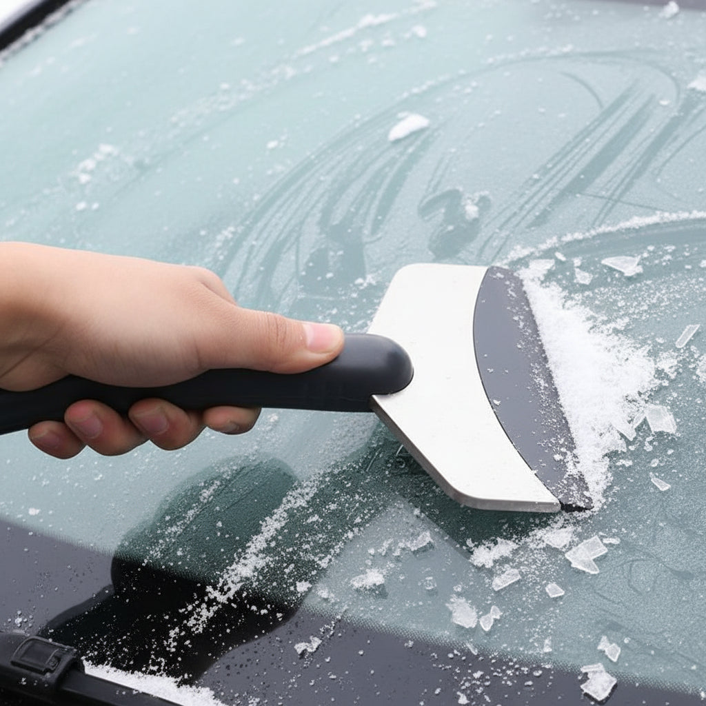 Compact Windshield Ice Scraper with Non-Slip Grip