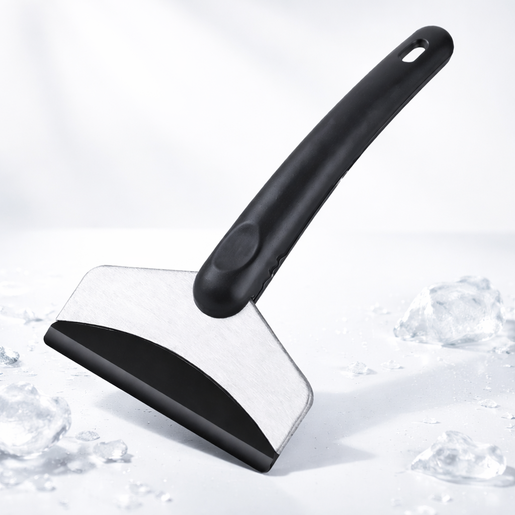 Compact Windshield Ice Scraper with Non-Slip Grip
