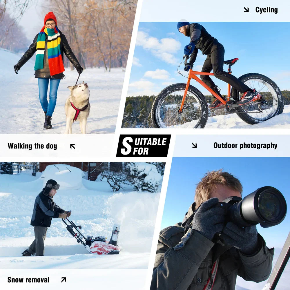 Battery Heated Waterproof Touchscreen Winter Gloves