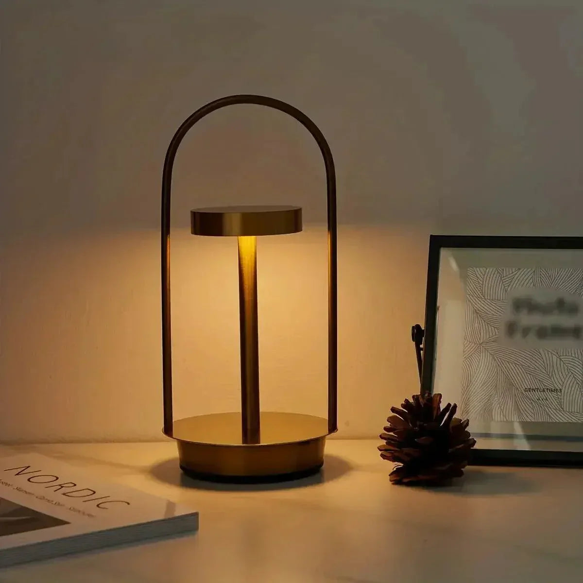 Dimmable Rechargeable Retro Table Lamp with Touch Control
