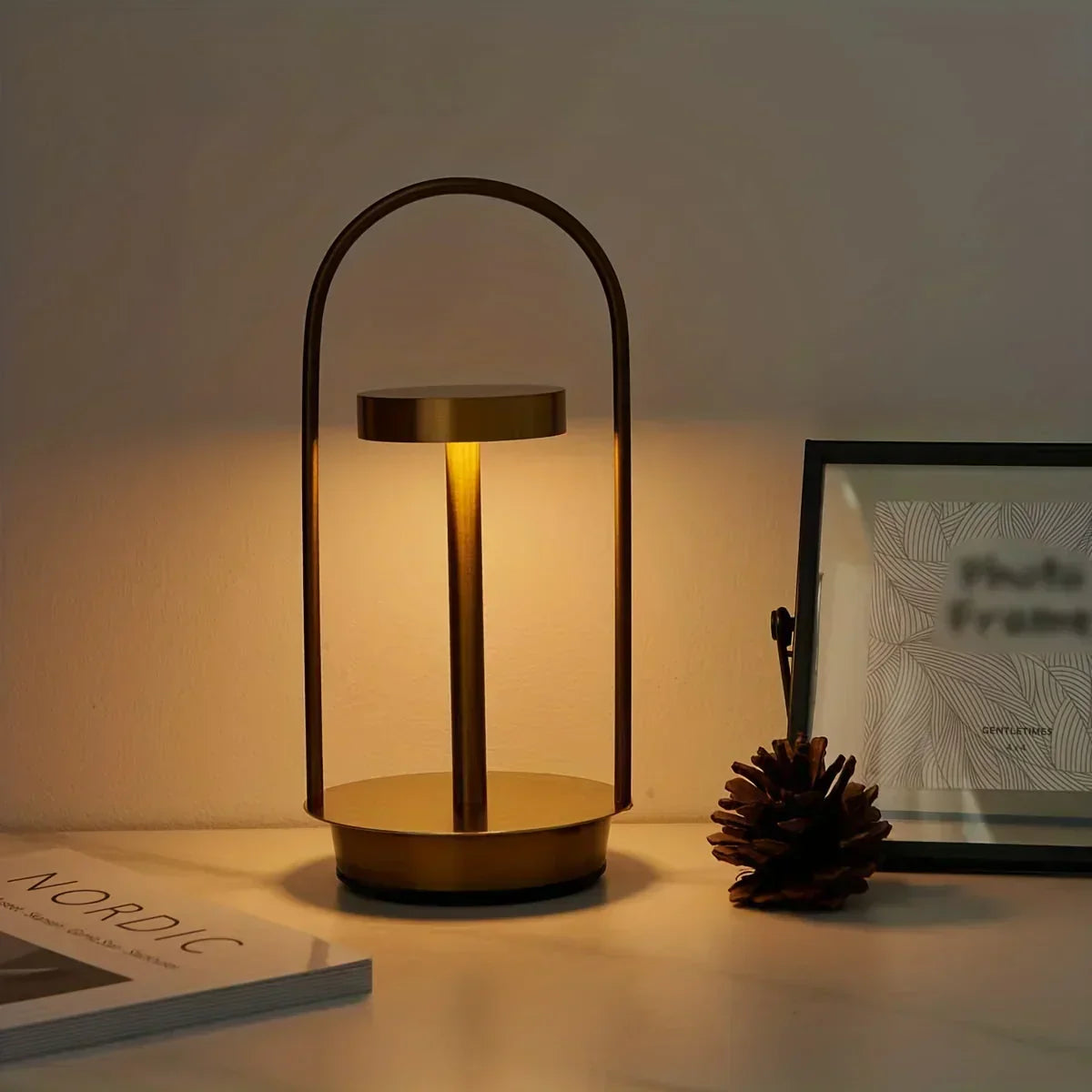 Cordless Rechargeable LED Table Lamp - Elegant Portable Design in White, Black, or Gold