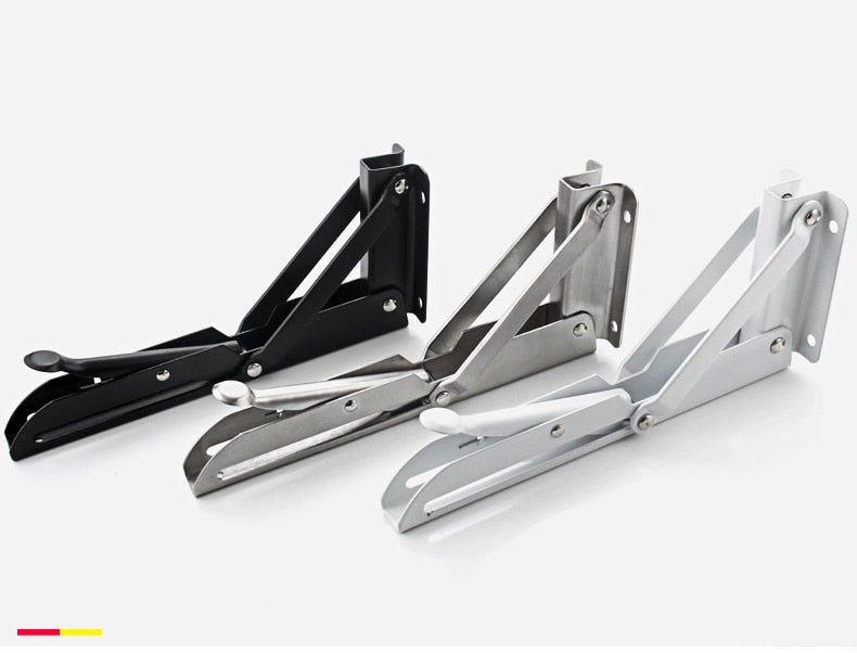Collapsible Heavy-Duty Stainless Steel Shelf Brackets