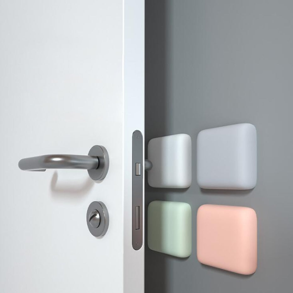 Silicone Door Stopper with Self-Adhesive Shock Absorption