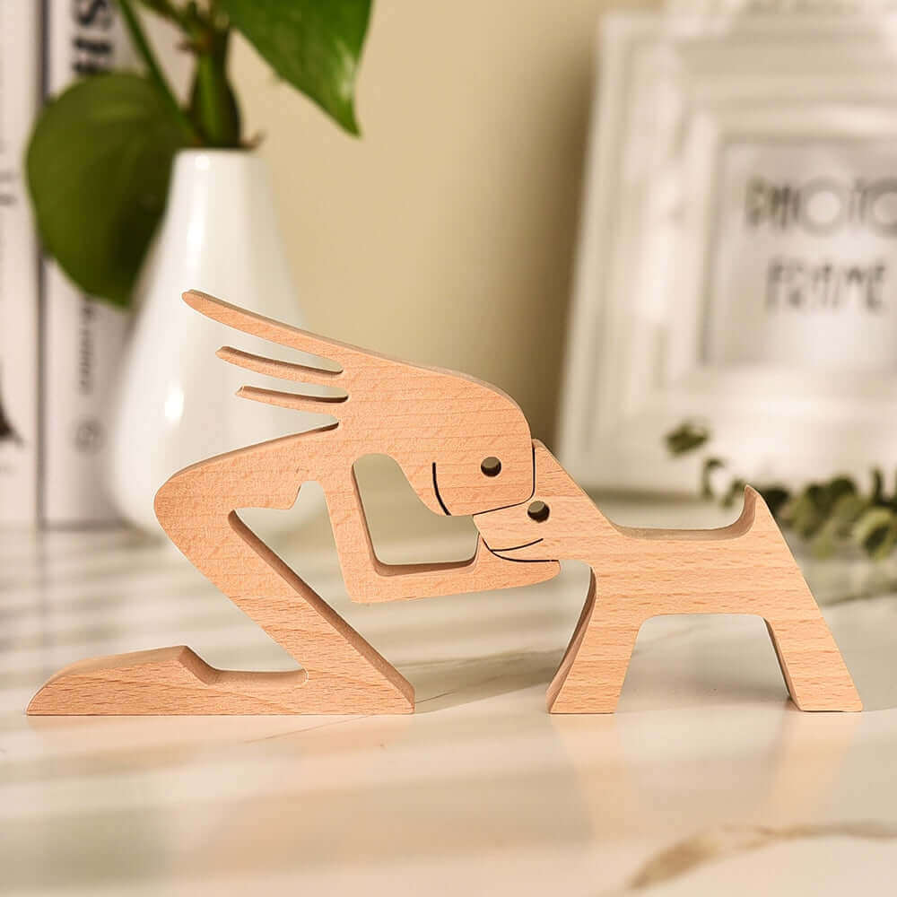 Danish Wooden Animal Ornaments - Hand-Carved Pet Decor