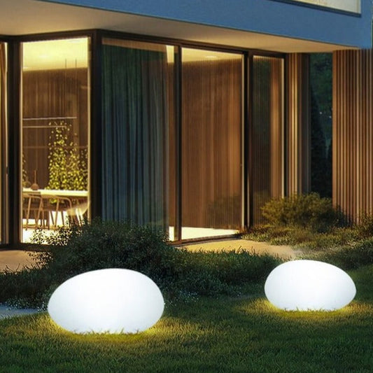 Solar Cobblestone Garden Light with Remote Control
