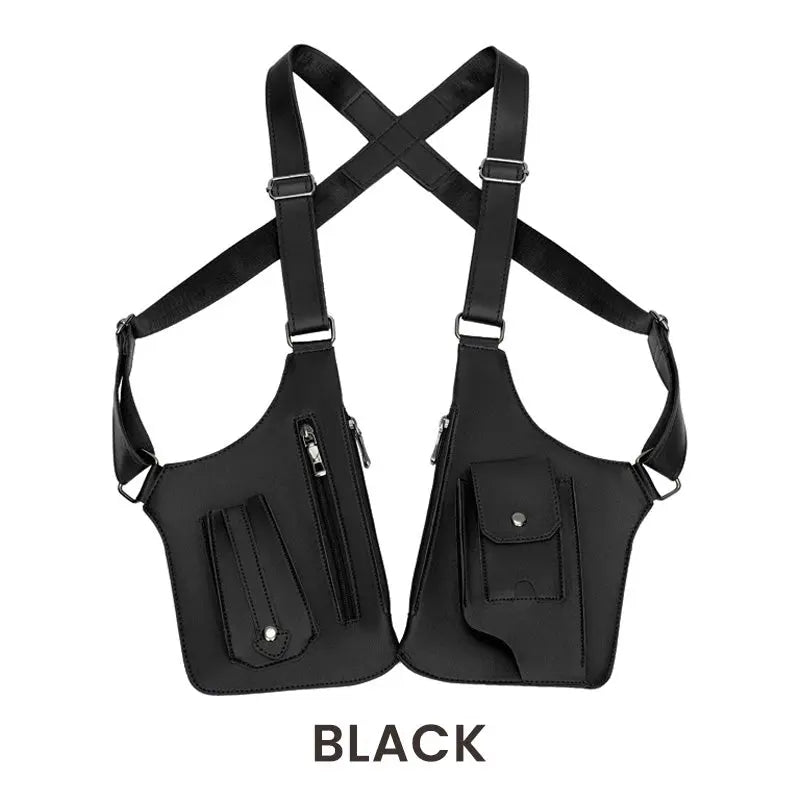 Men's Anti-Theft Tactical Shoulder Bag with Multiple Compartments