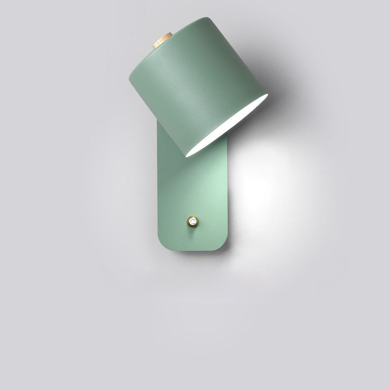 Modern LED Wall Lamp with Switch - Metal Indoor Lighting
