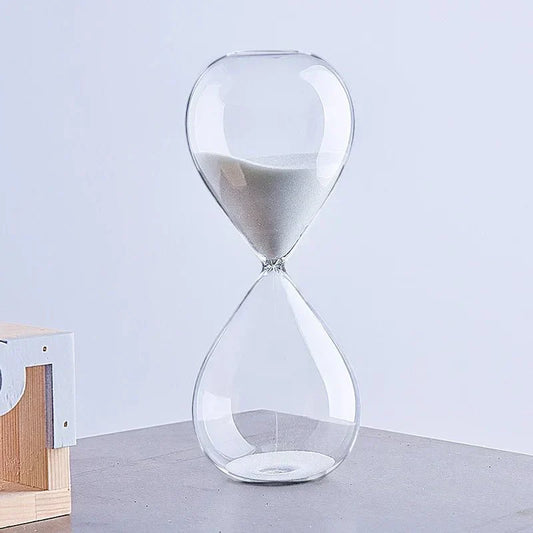 Glass Hourglass Timer with 5/10/30/60 Minute Intervals