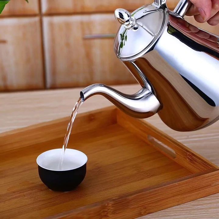 Stainless Steel Induction Kettle with Integrated Filter