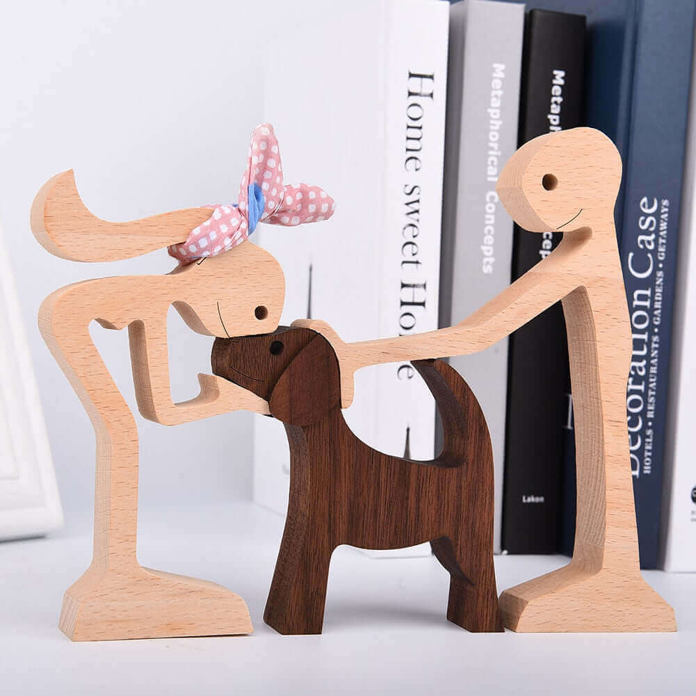Danish Wooden Animal Ornaments - Hand-Carved Pet Decor