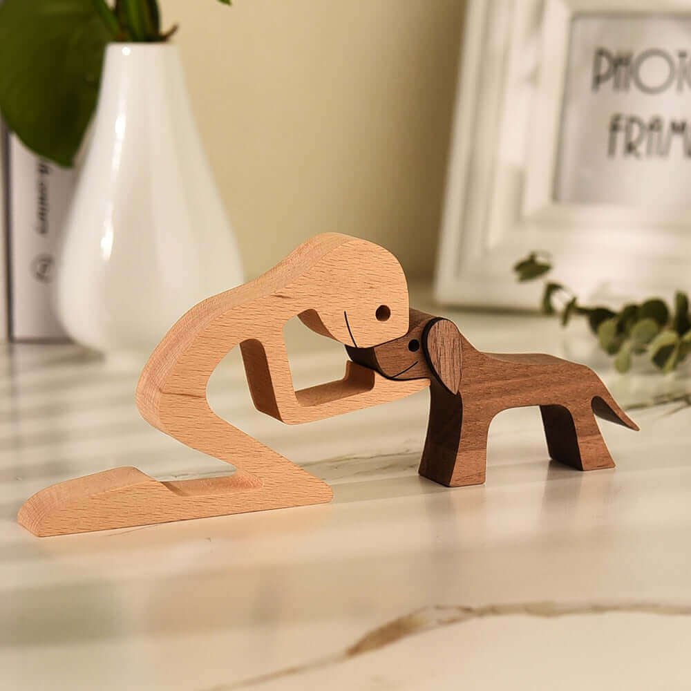 Danish Wooden Animal Ornaments - Hand-Carved Pet Decor