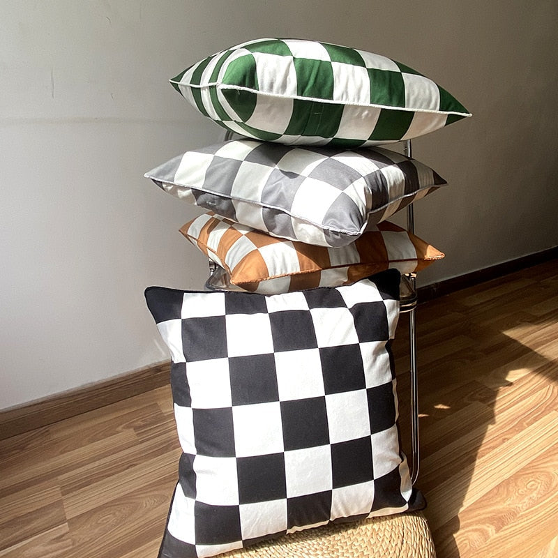 Checkerboard Pillowcase 18x18 Inches