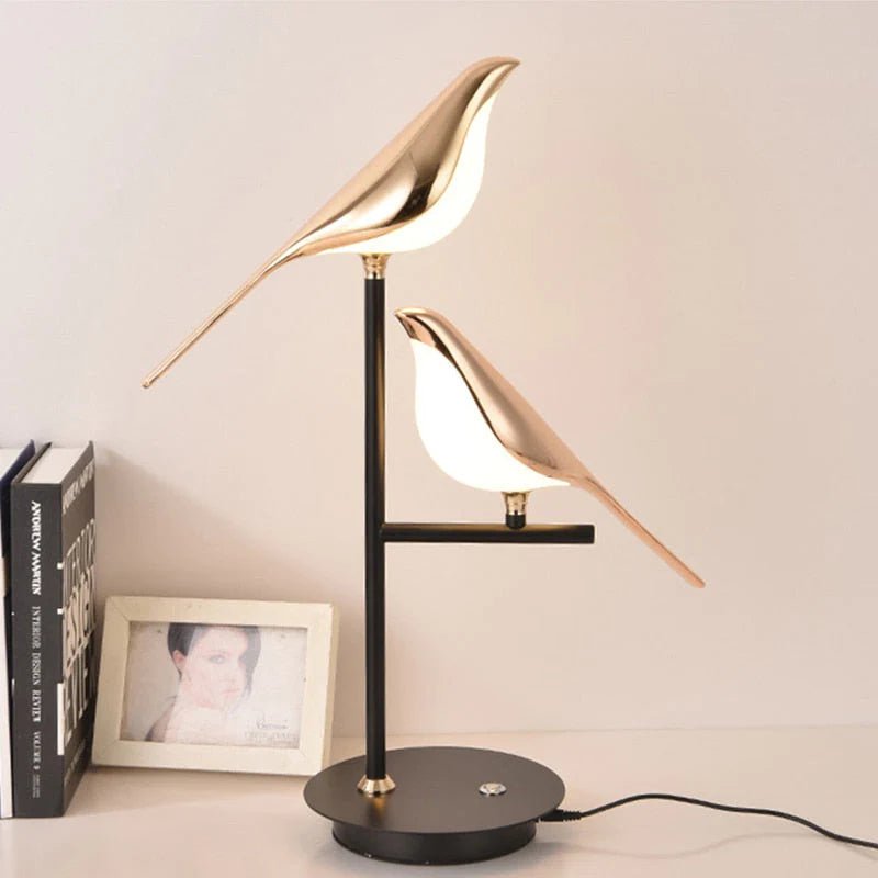 LED Bird-Shaped Table Lamp with Adjustable Color Temperature