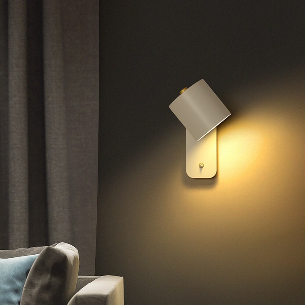 Adjustable Modern LED Wall Lamp with Built-In Switch