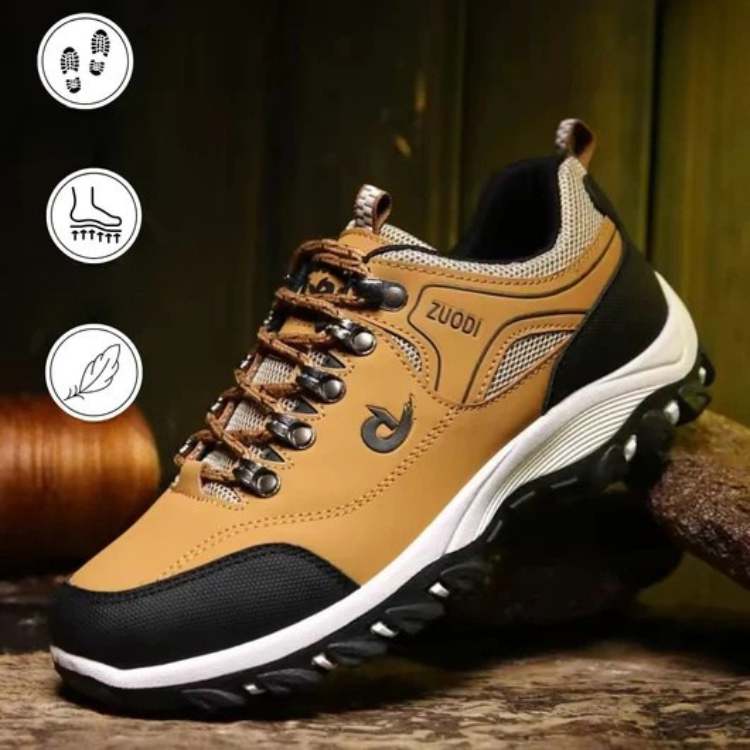 Low-Cut Hiking Shoes with Wide Toe Box and Shock-Absorbing Sole
