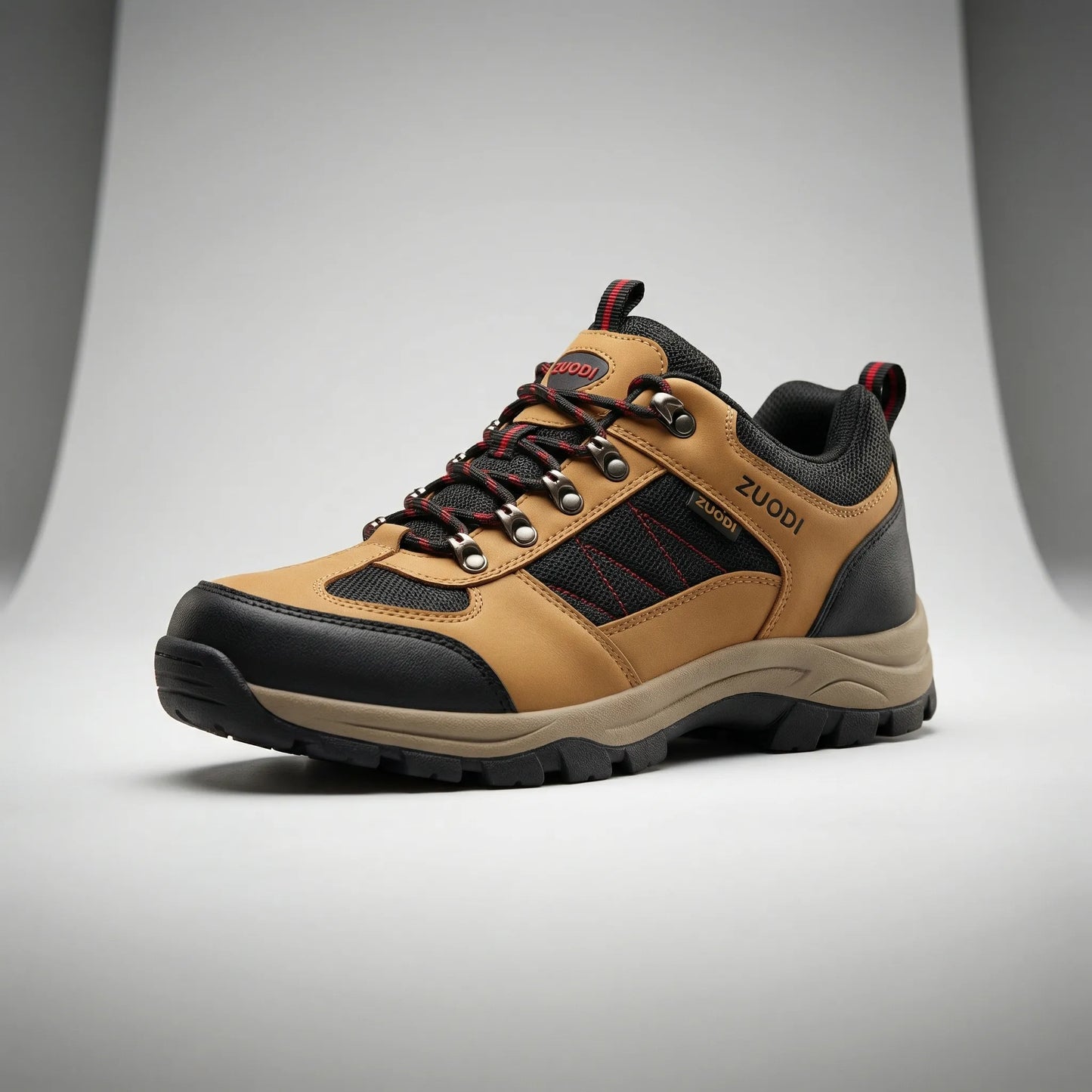 Low-Cut Hiking Shoes with Wide Toe Box and Shock-Absorbing Sole
