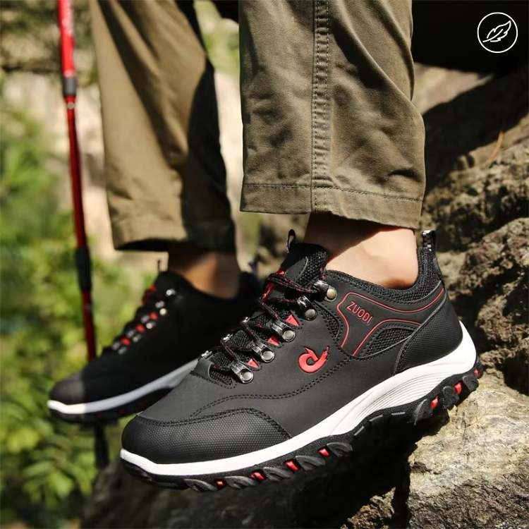 Low-Cut Hiking Shoes with Wide Toe Box and Shock-Absorbing Sole