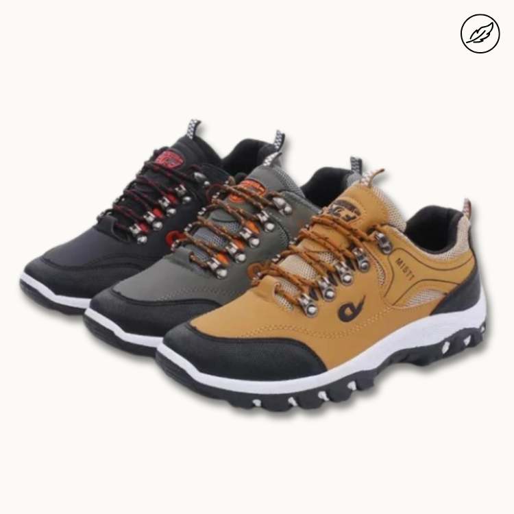 Low-Cut Hiking Shoes with Wide Toe Box and Shock-Absorbing Sole