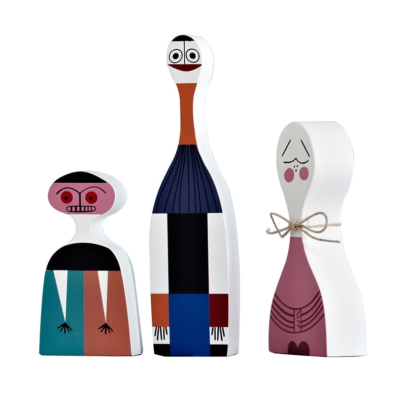 Cute Handmade Wooden Character Sculpture
