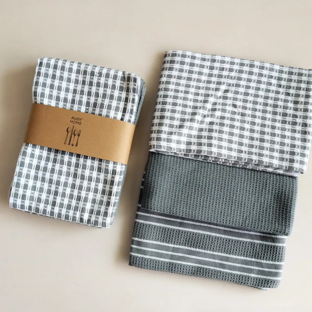 Quick-Dry Microfiber Kitchen Tea Towels Set of 3