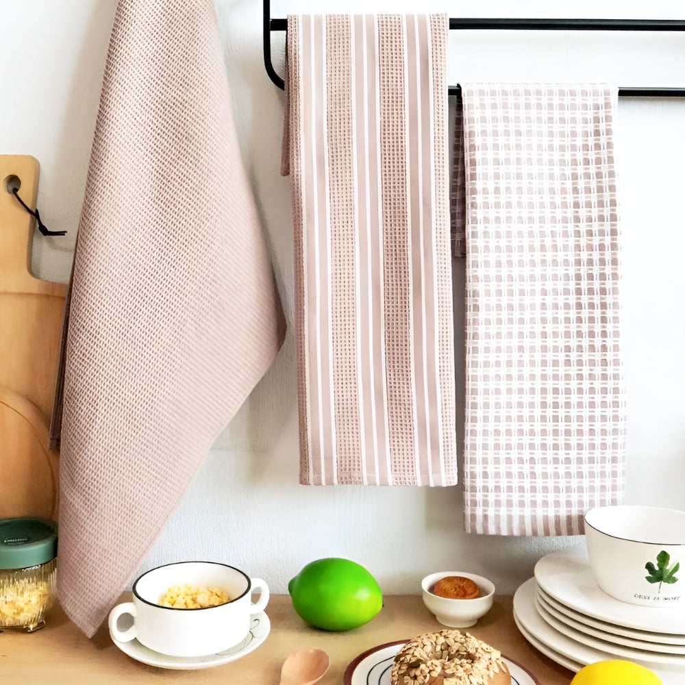 Quick-Dry Microfiber Kitchen Tea Towels Set of 3