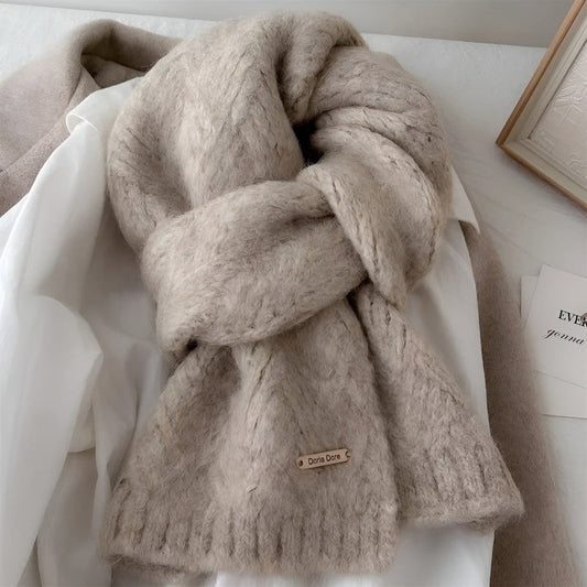 Plush Wool Winter Scarf for Cold Weather