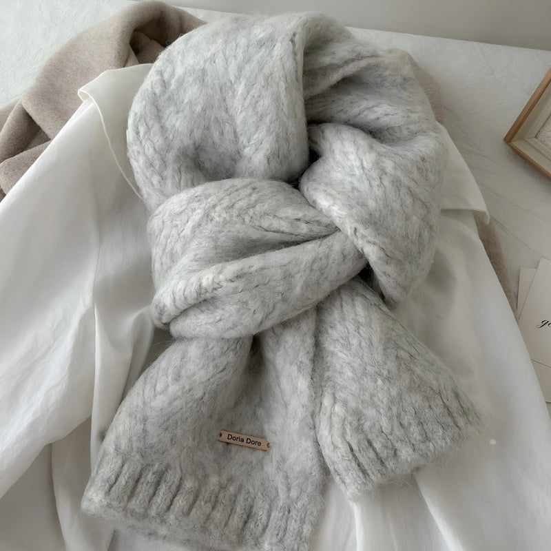 Plush Wool Winter Scarf for Cold Weather