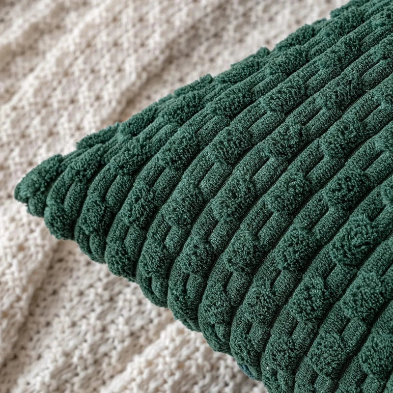 Ribbed Cord Velvet Cushion Covers in Boho Style