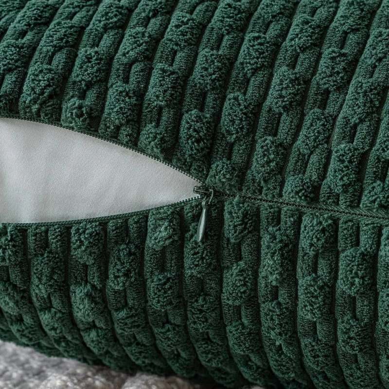 Ribbed Cord Velvet Cushion Covers in Boho Style