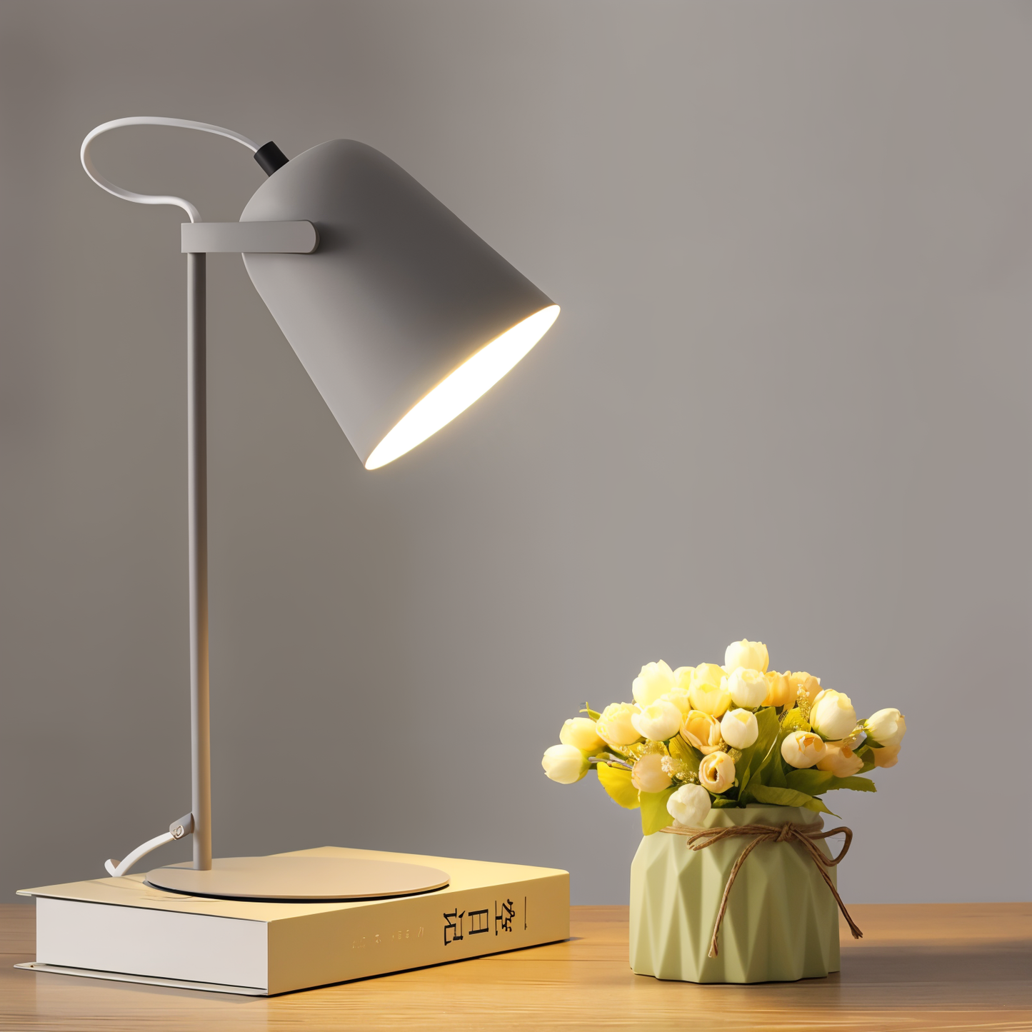 Adjustable Macaron Table Lamp - Nordic Yellow Desk Light