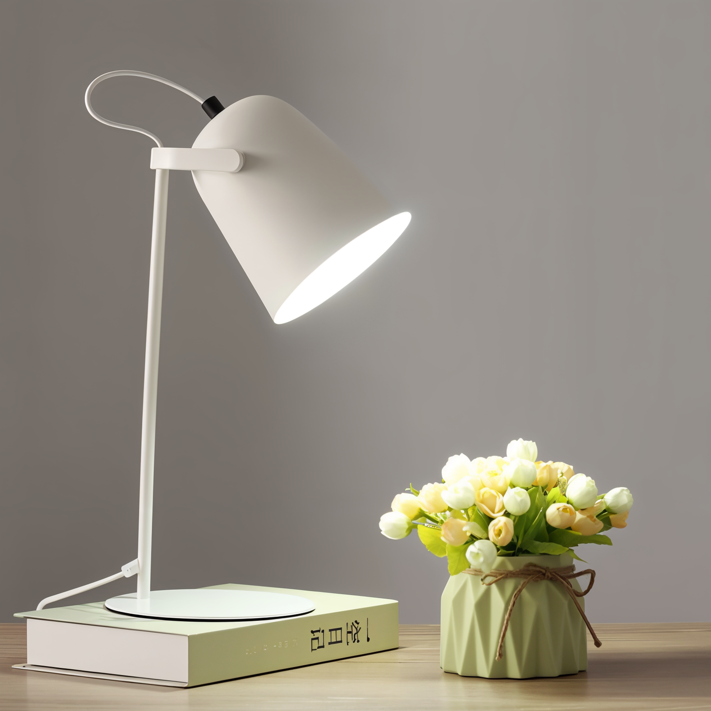Adjustable Macaron Table Lamp - Nordic Yellow Desk Light