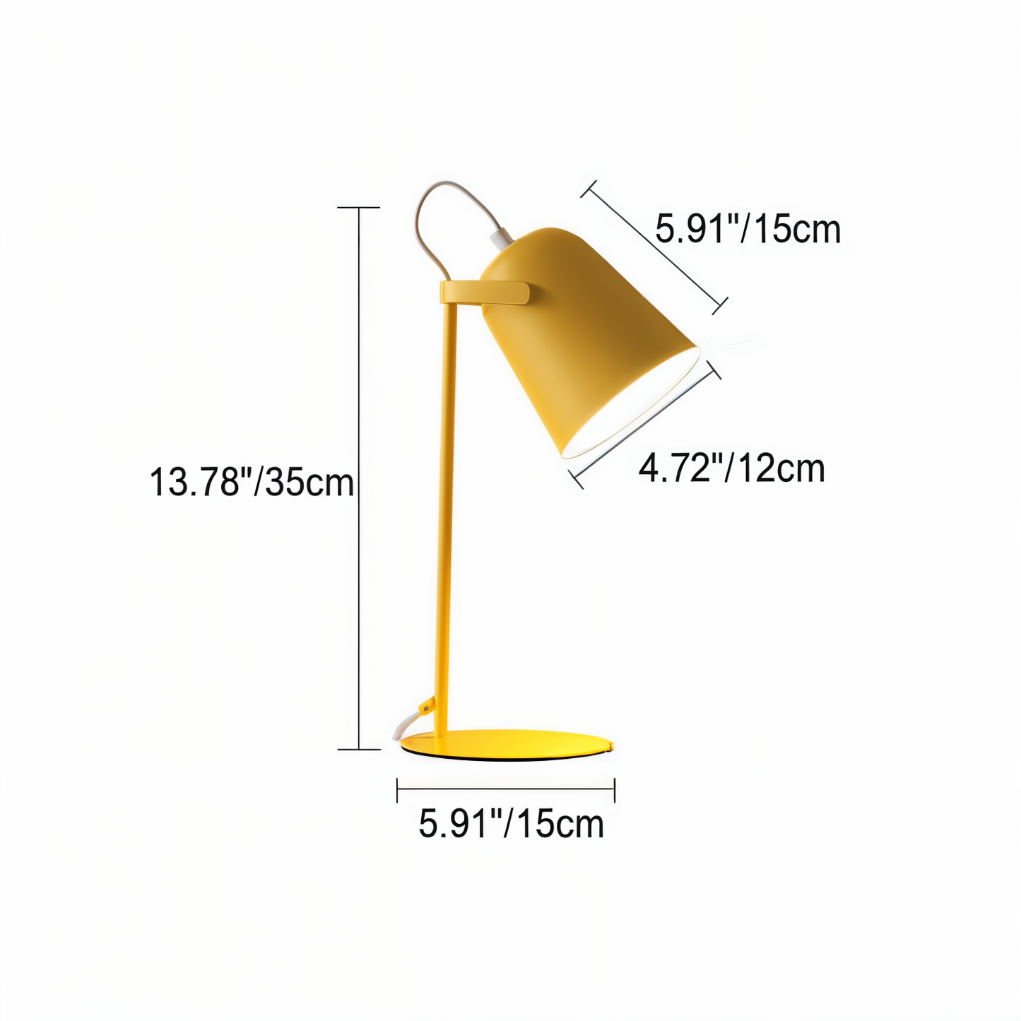 Adjustable Macaron Table Lamp - Nordic Yellow Desk Light