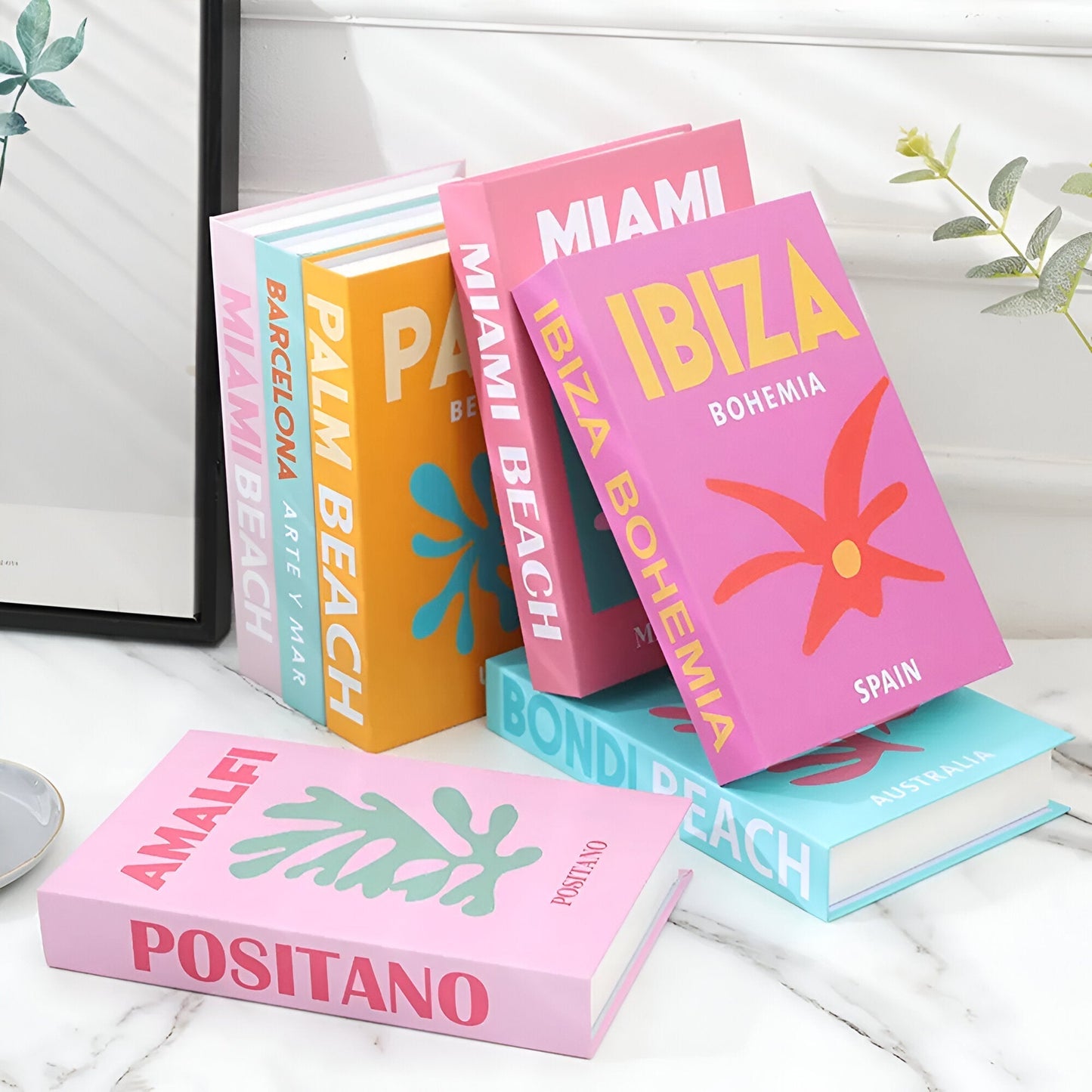 Chic Faux Decorative Coffee Table Books - Colorful Home Accent