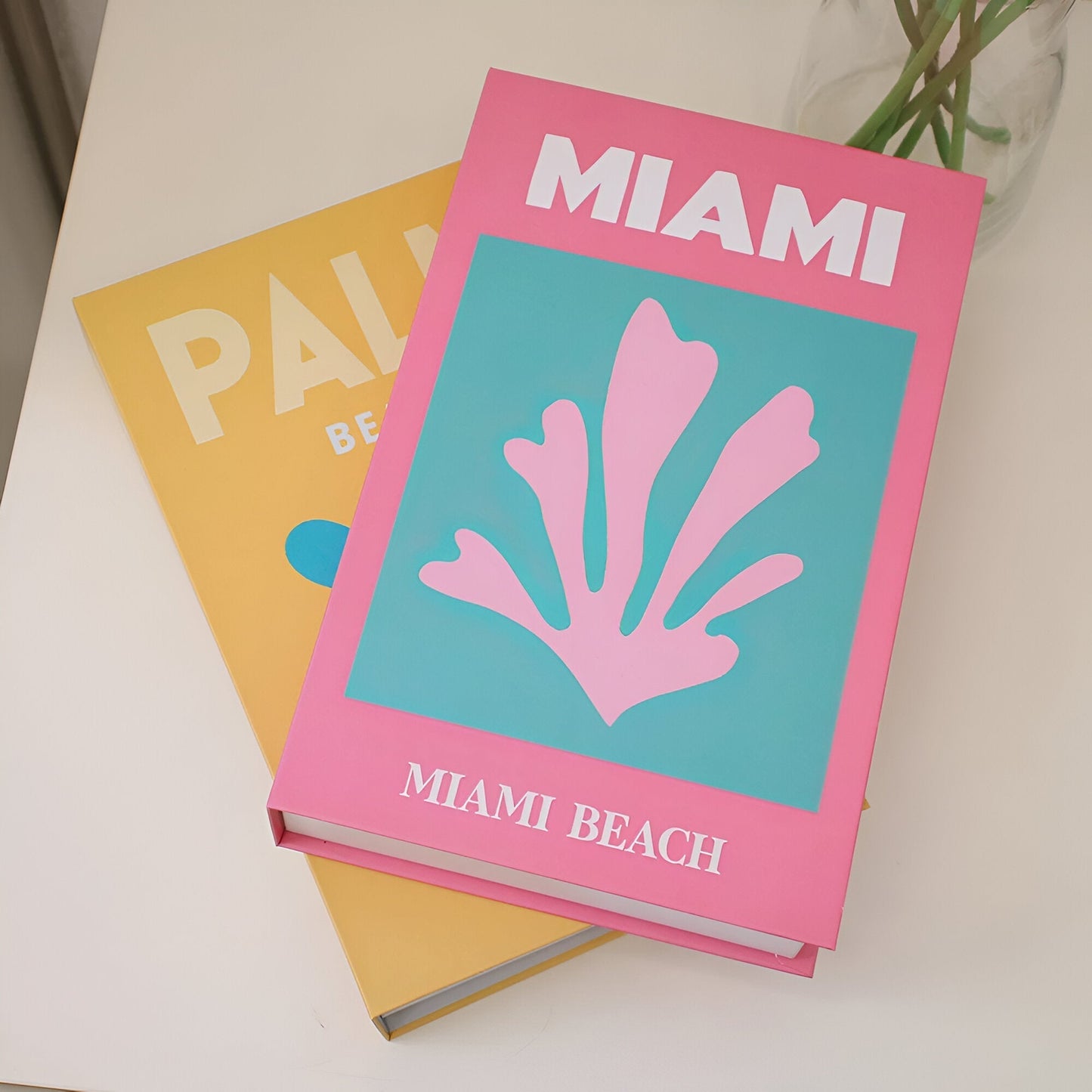 Chic Faux Decorative Coffee Table Books with Hidden Storage