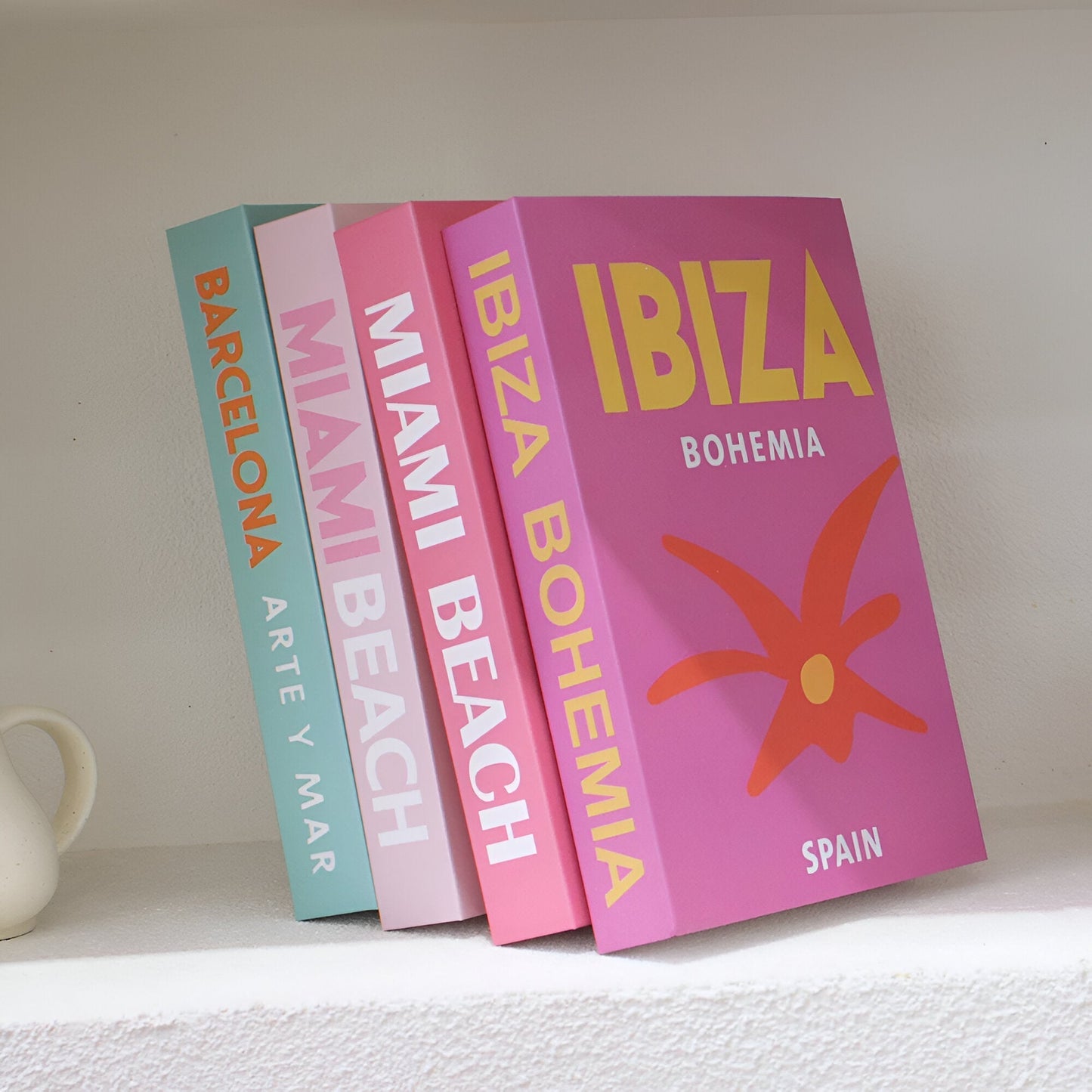 Chic Faux Decorative Coffee Table Books with Hidden Storage