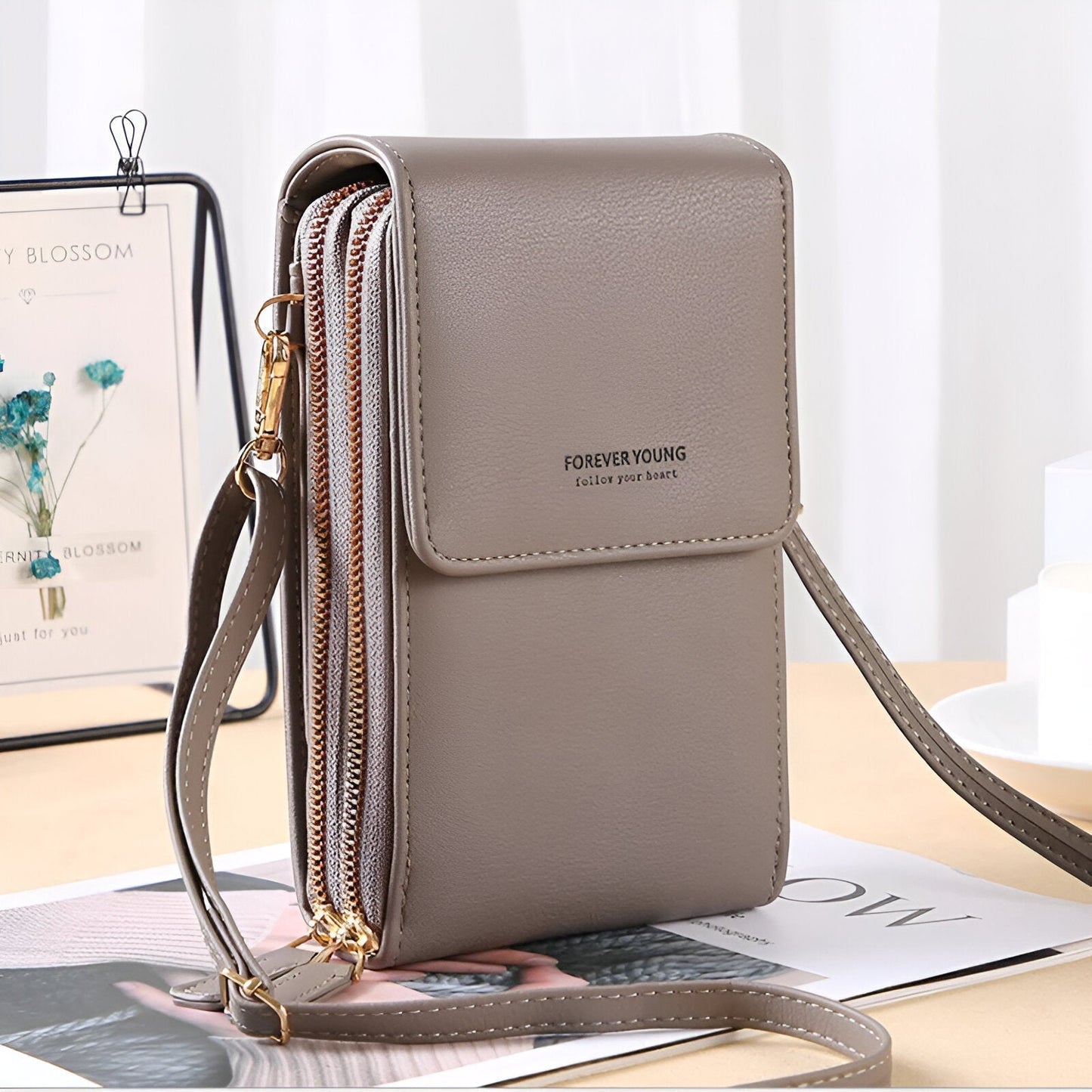 Stylish Crossbody Wallet and Phone Holder Bag