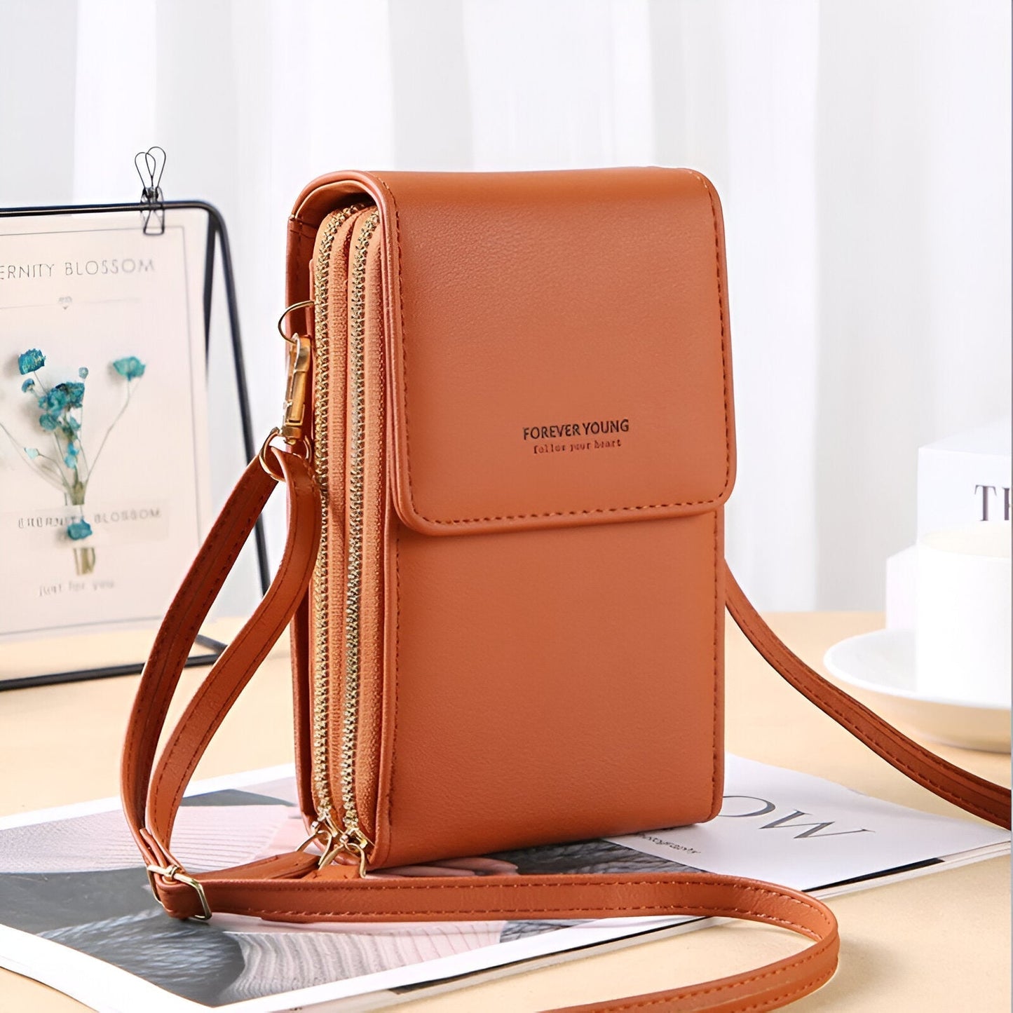 Stylish Crossbody Wallet and Phone Holder Bag