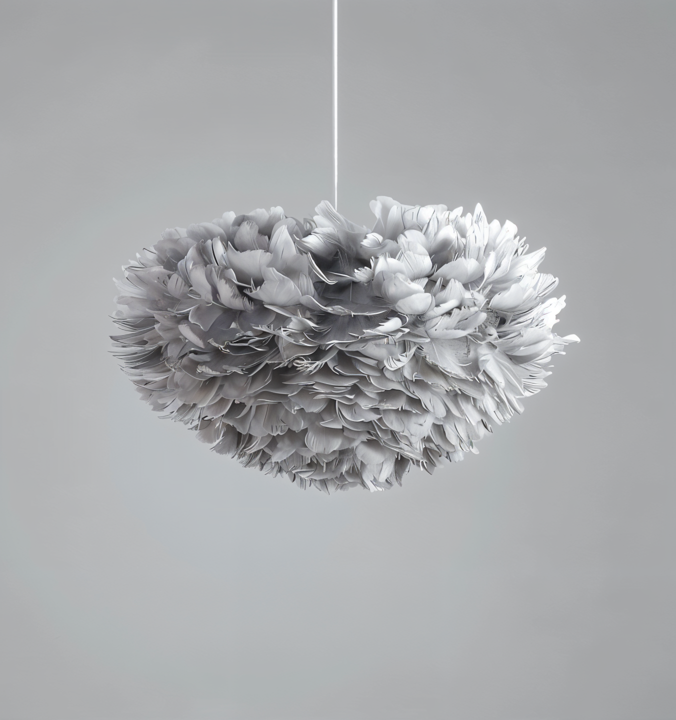 Handmade Adjustable Feather Pendant Light Chandelier