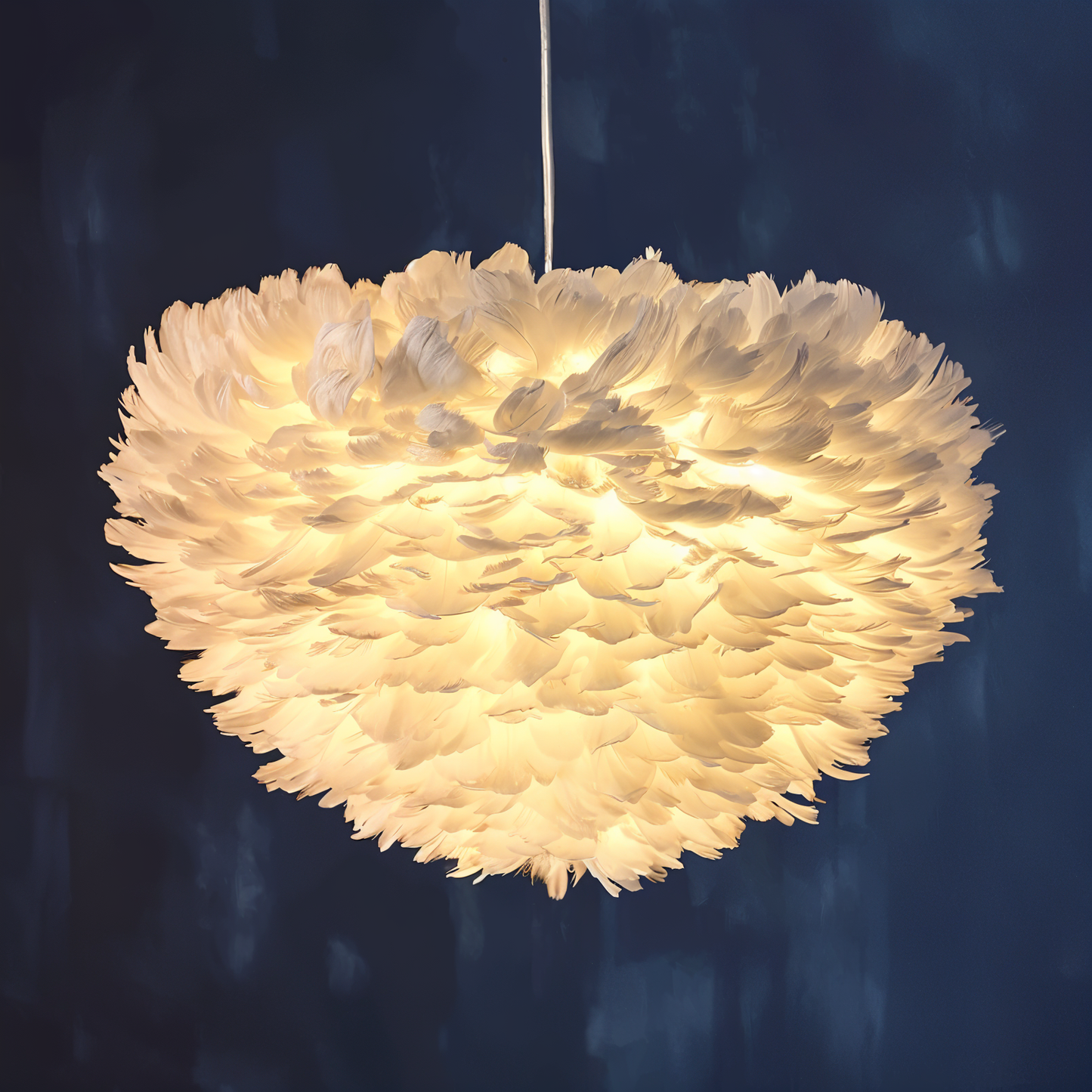 Handmade Adjustable Feather Pendant Light Chandelier