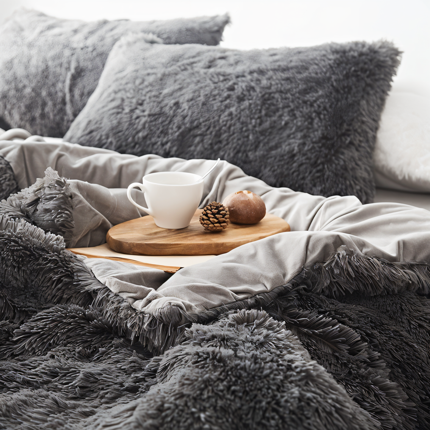 Plush Fleece All-Season Bedding Set with Duvet Cover and Pillowcases