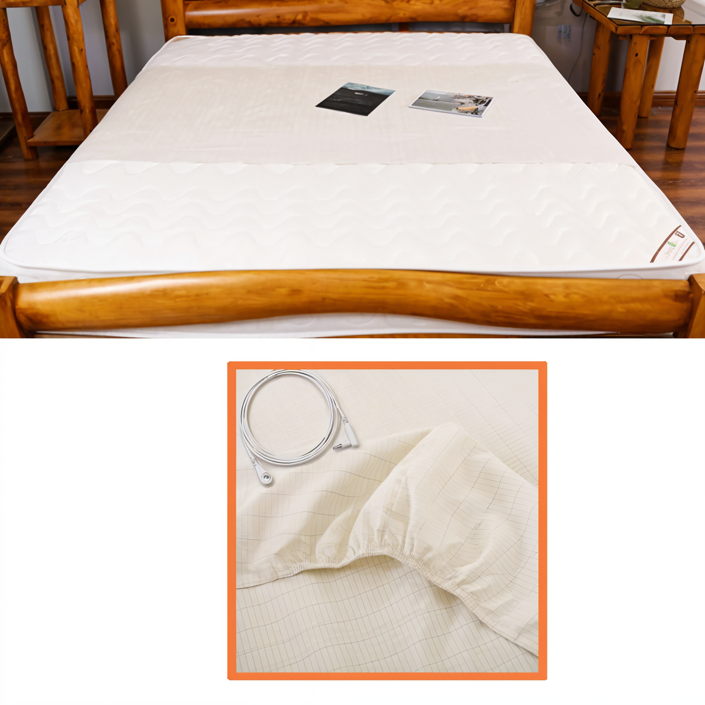 Conductive Grounding Fitted Sheet - Antimicrobial Cotton with Silver Fibers