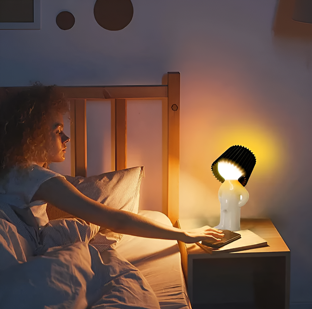 Creative LED Table Lamp - Shy Boy Design