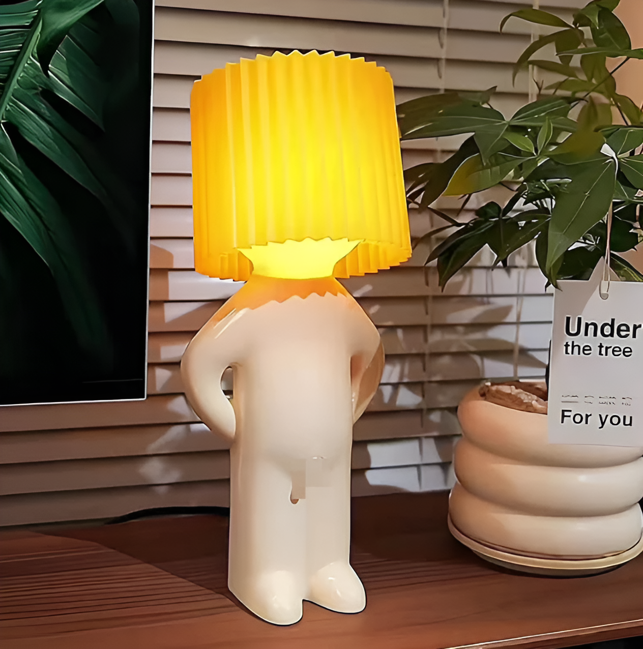 Creative LED Table Lamp - Shy Boy Design