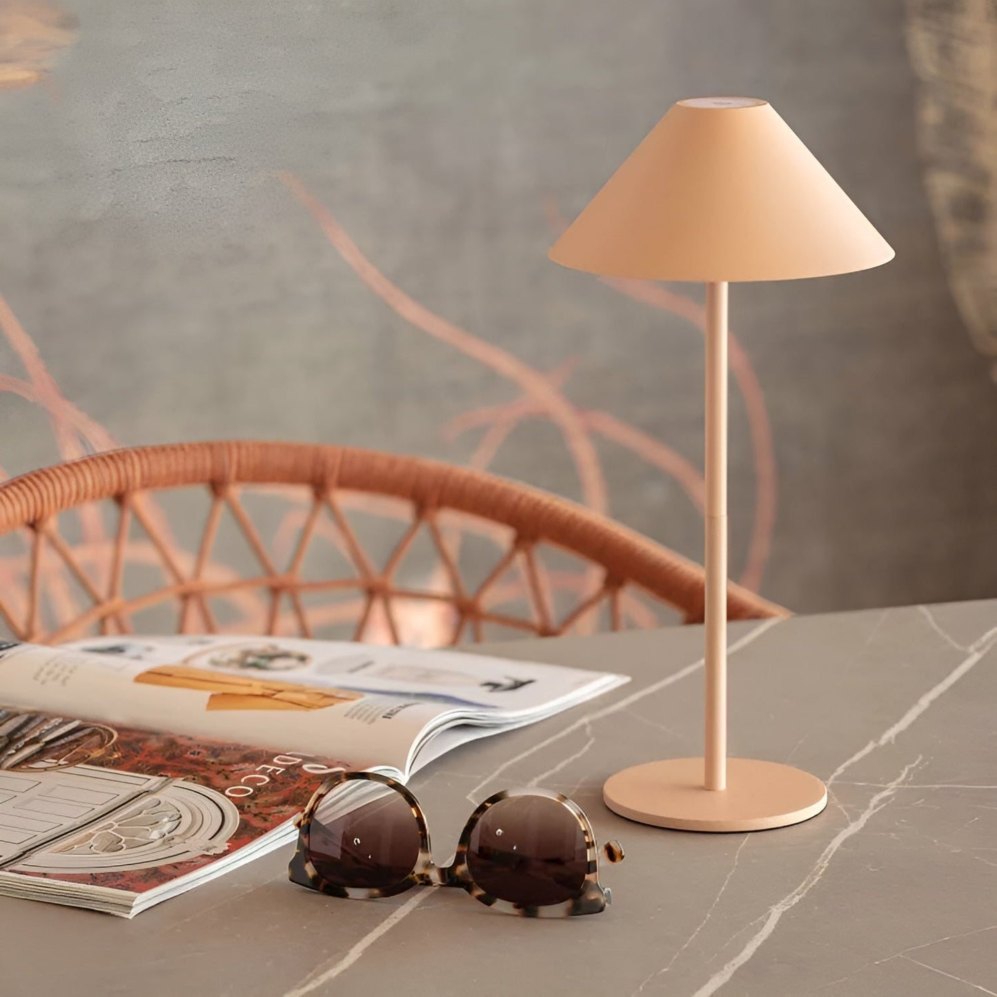 Dimmable Nordic Cone LED Table Lamp with Touch Control