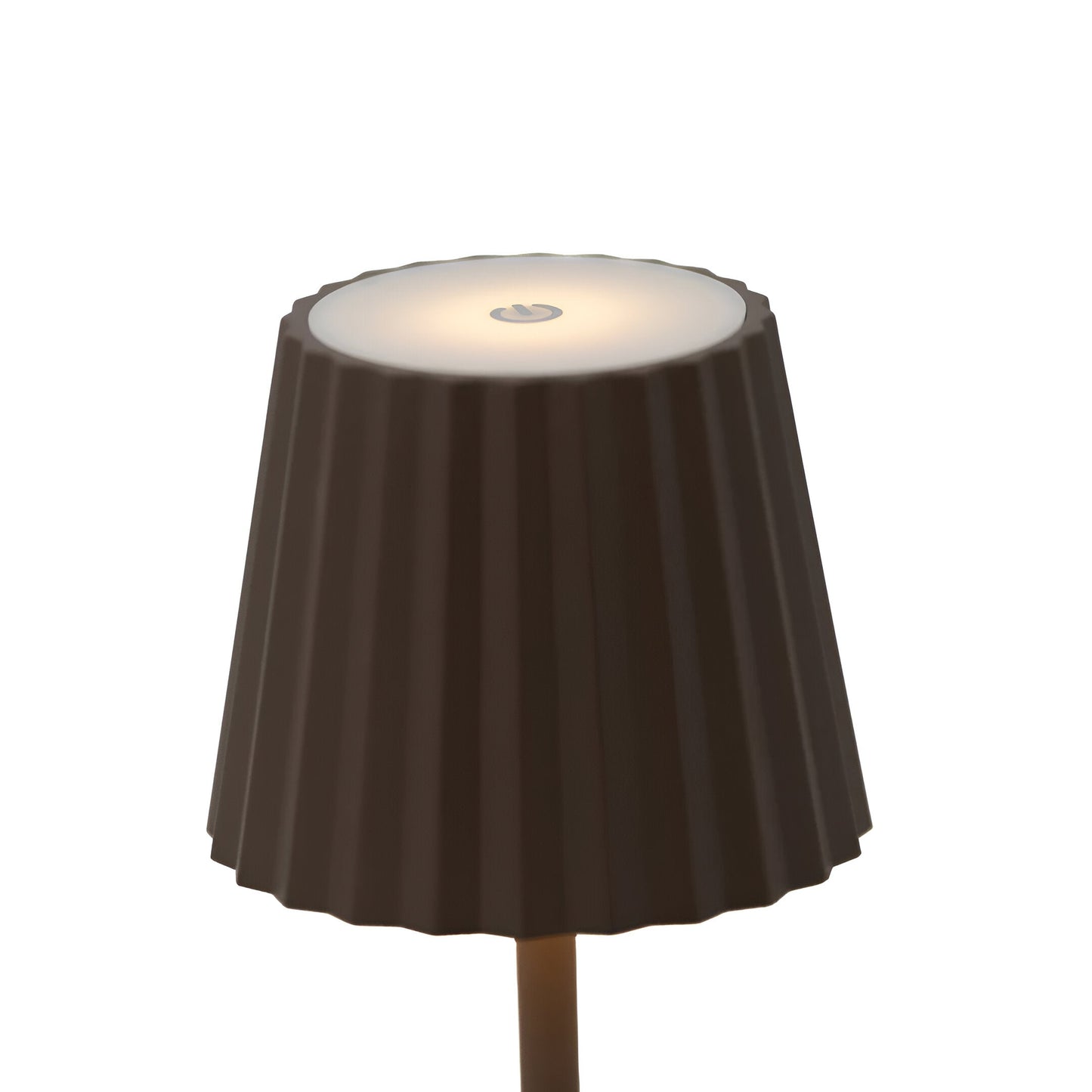Cordless Touch-Dimmable LED Table Lamp with Pleated Shade