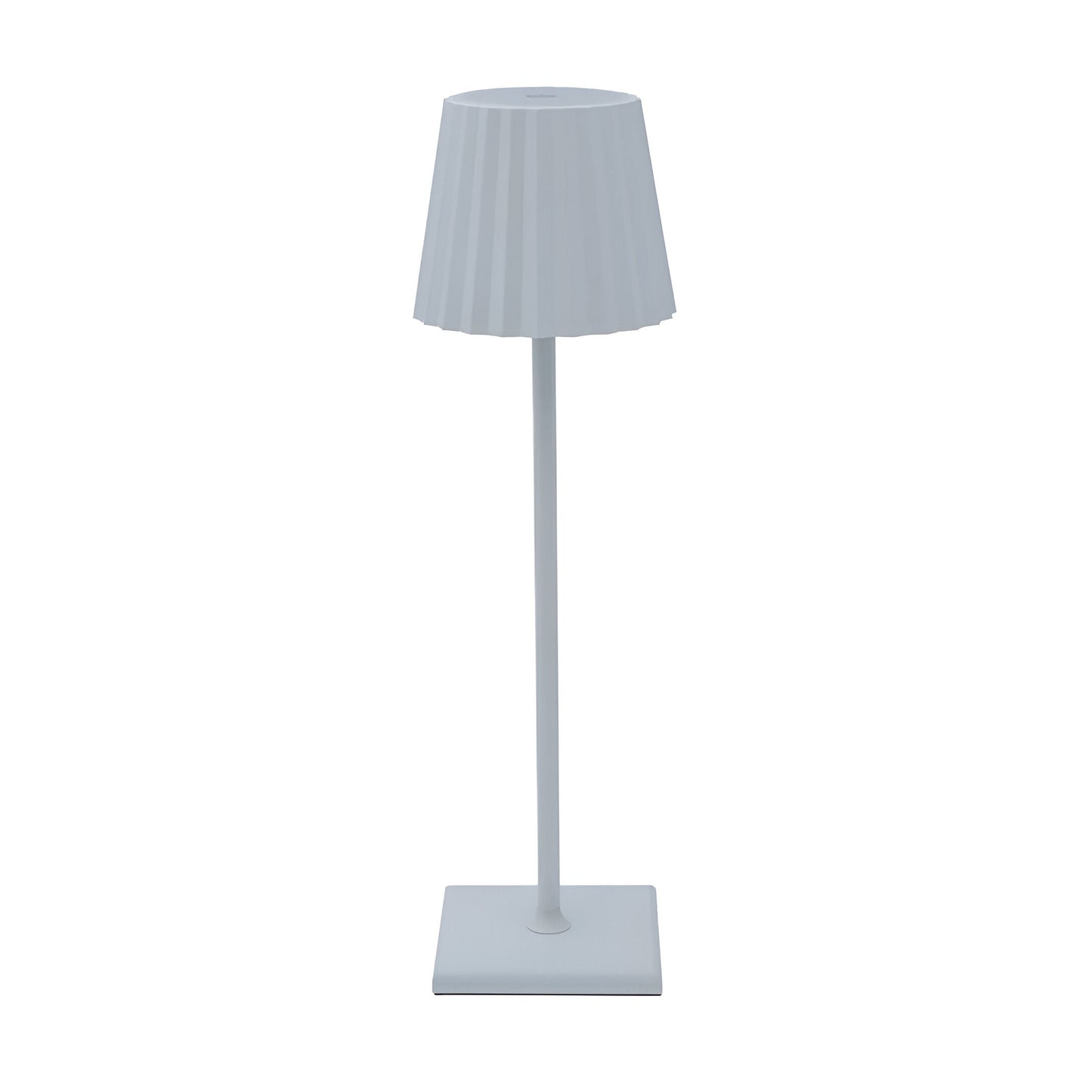 Cordless Touch-Dimmable LED Table Lamp with Pleated Shade