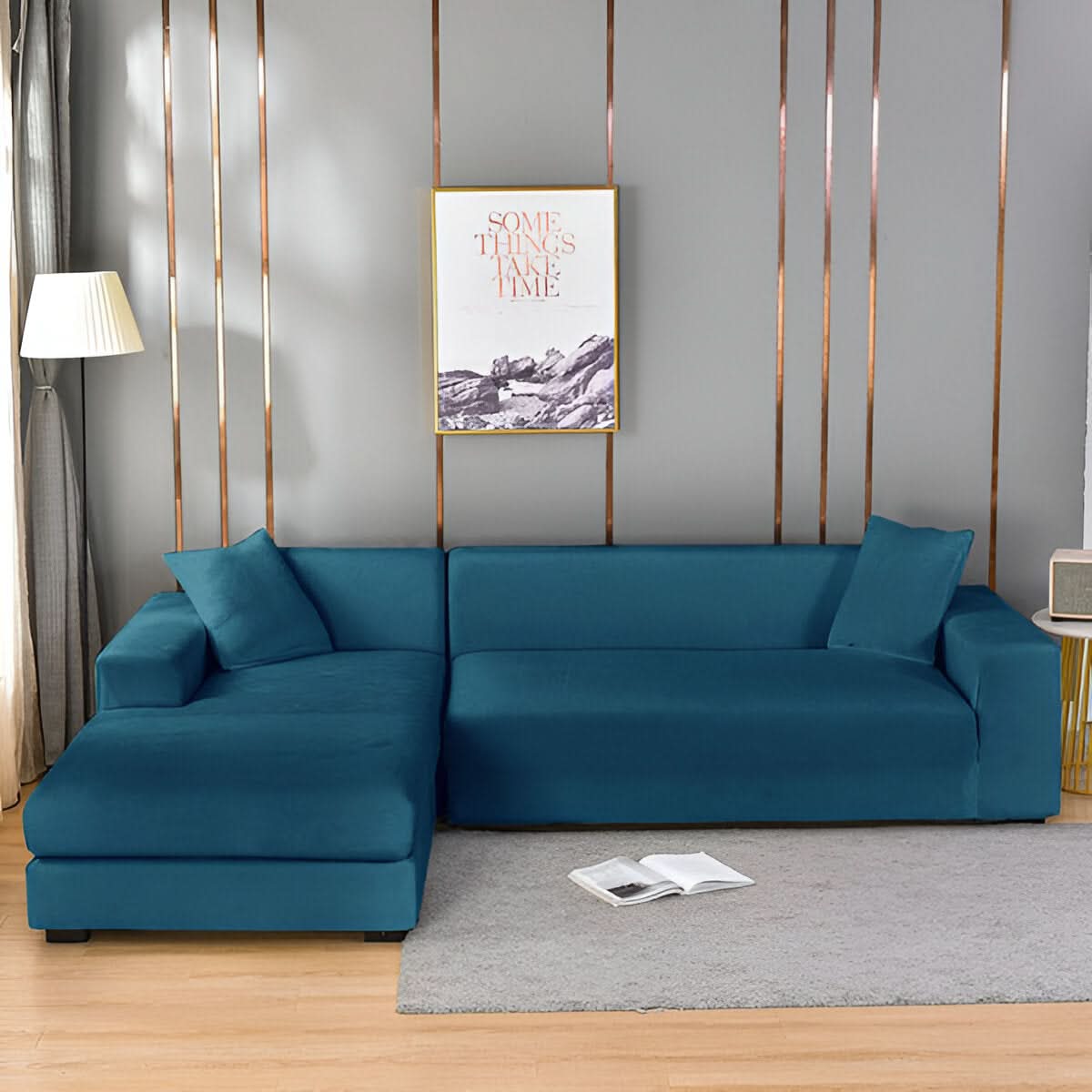 Soft Fleece Sofa Cover with Non-Slip Fit